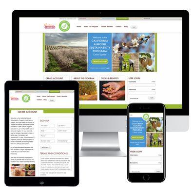 California Almond Sustainability Program responsive web design by JVF