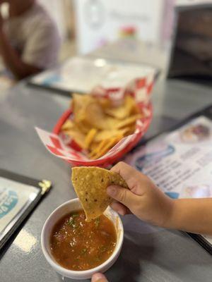 Chips and salsa my daughter loves it