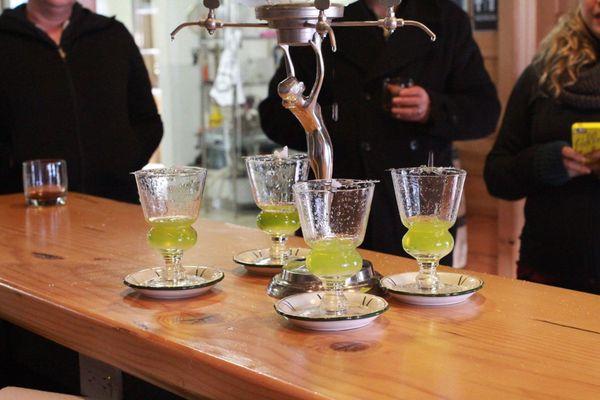 Columbia Absinthe presented the traditional way.