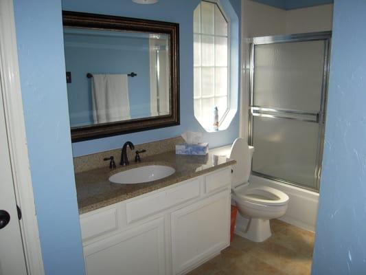 Bathroom after renovation and staging.