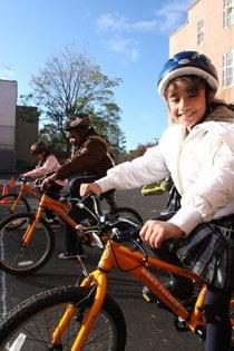 Bronx P.S. 76 used BNY's Bike Driver's Ed curriculum and Bike Fleet to teach students and parents about cycling safety.