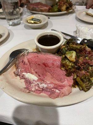 Rare prime rib