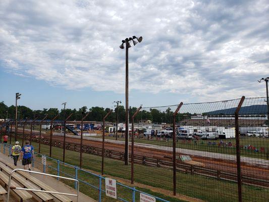 Prepping the track. Once the cars fired their engines and made some hot laps, I was hooked!