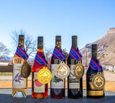 Award-winning wines from our three labels: St. Kathryn Cellars, Talon Winery, and Meadery of the Rockies