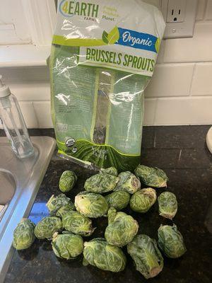 Moldy rotten Brussels sprouts