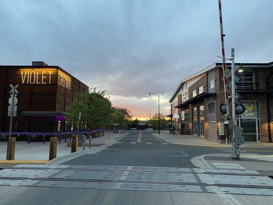 The violet crown in the Santa Fe rail yard