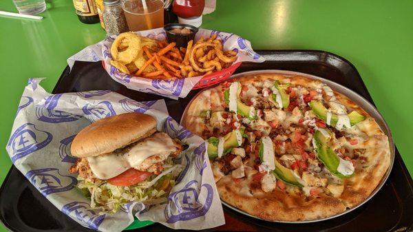 Pizza  Chicken Sandwich  Sampler