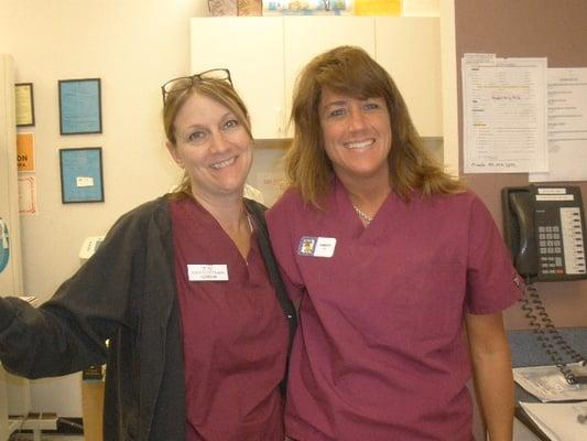 Kim and Christy, Certified Veterinary Technicians.