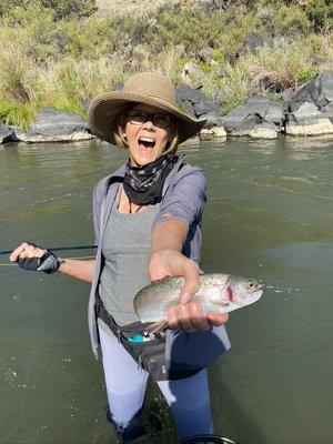 Diana w/a rainbow trout.