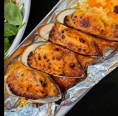 Baked mussels