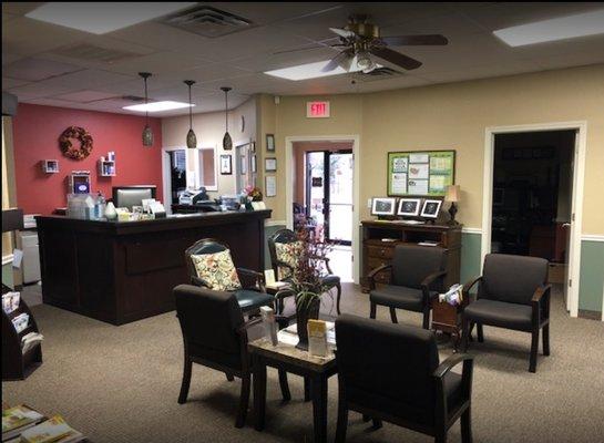 Front desk and waiting room