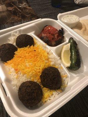 I got falafel instead of lamb Koobidé