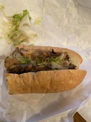 Mushroom Cheese Steak Sub