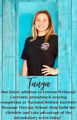 Meet our newest team member Tanya!