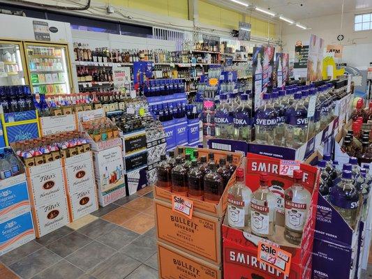 Larger liquor section now