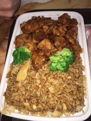 General tsos chicken lunch special ~ wish it was more spicy