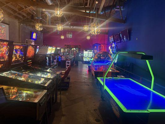 Air hockey and pin ball machines- all use quarters