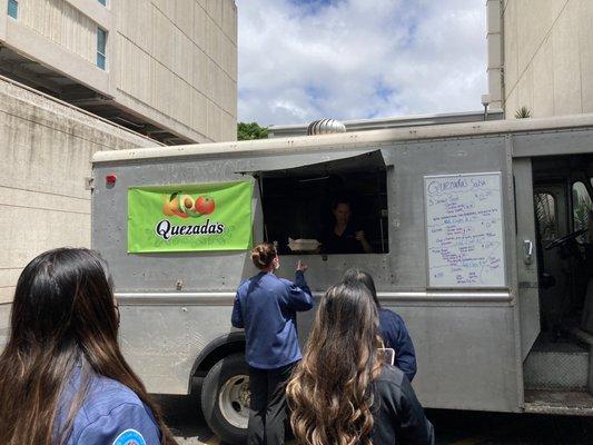 The front of their food truck