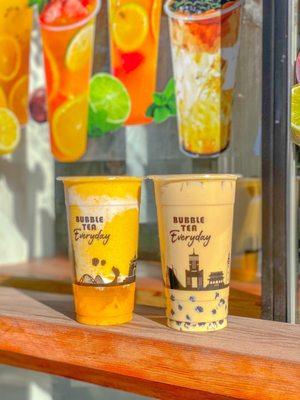 Mango delight X Taiwanese Cake Milk Tea