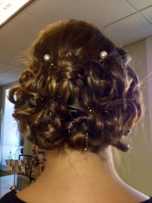 And the bride's hair!