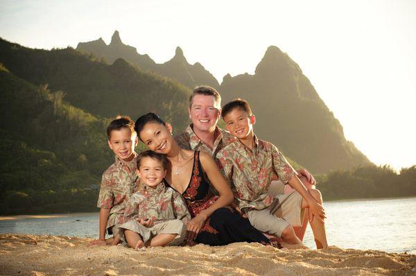 Family time at Makua "Tunnels"