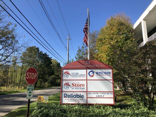 Our outside sign on Ridgedale Ave.