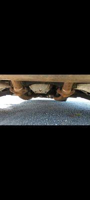 Under carriage of a used car