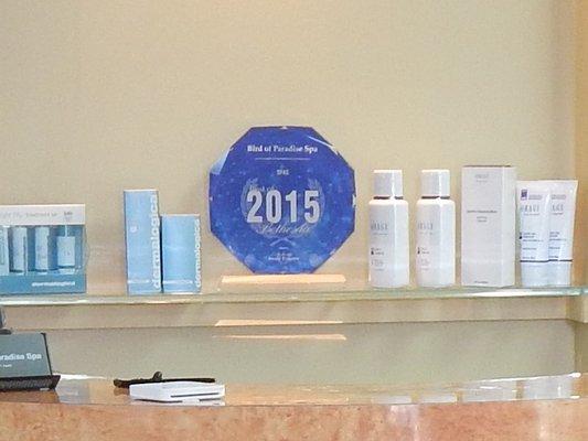 Our 2015 Bethesda best of spas award, and our 2017 award it's coming soon!