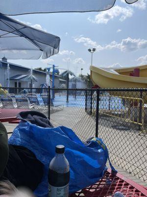 Splash pad by the yellow flume slide