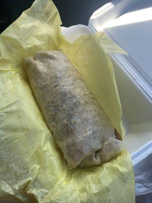 Steak burrito