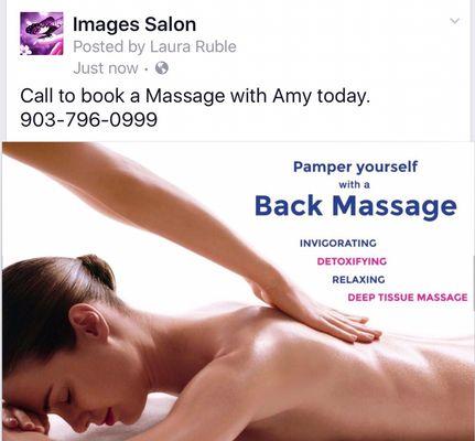 Book a Massage with Amy!