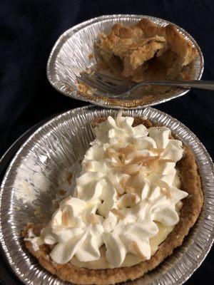 Coconut Cream Pie and Apple Pie