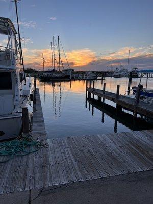 Sunset at diner time