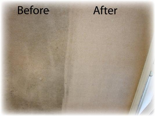 Carpet cleaning before and after service