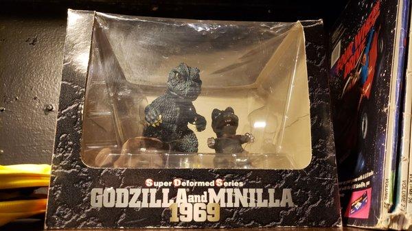 Godzilla and Minilla.