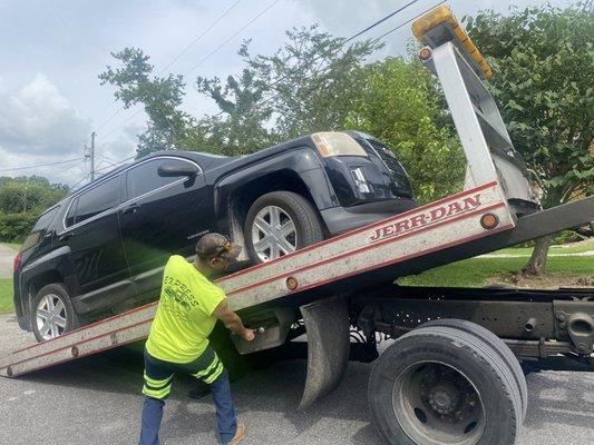 My vehicle being towed to Carlen Chevrolet in Cookeville, TN to get diagnostics ran on it. Update: engine is blown.