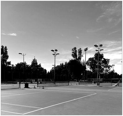 Tennis courts.