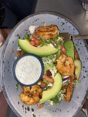 Blackened shrimp chopped salad