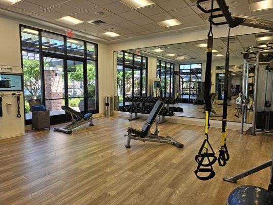 Fitness center.