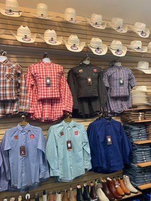 Ariat shirts & American hat!