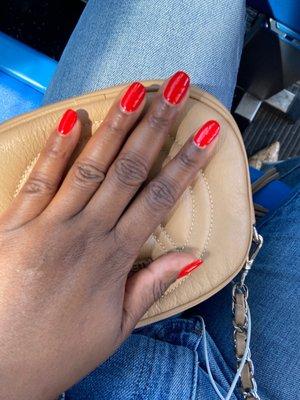 Perfect red manicure