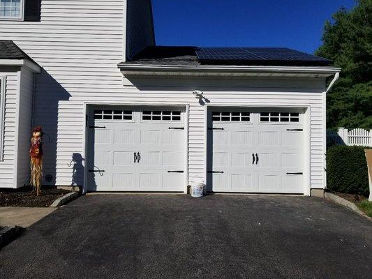 Garage Door installed w/new tracks,cables,pulleys,and hardware.Above & Beyond Garage Doors also repaired the existing garage door motor.