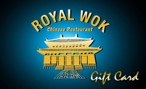 Buy $50 gift, Royal Wok gets additional $5 gift card for yourself.Buy $100 gets additional $15. Buy $200 gets additional $40.