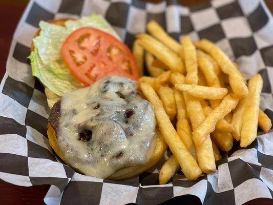 Mushroom Swiss Burger