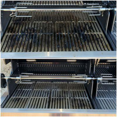 Before and After Q1 Grill Cleaning.