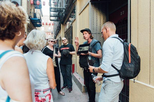 Exploring the hidden alleyways in Chinatown.