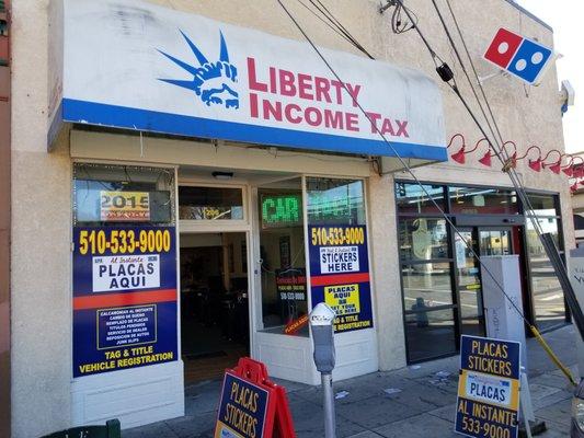 Located inside Liberty Tax office