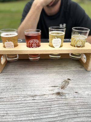 They have cider flights.