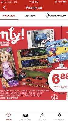 This is the 4 day ad. The Rapunzel doll is the doll I had in my cart.