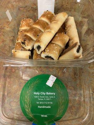 Black seed maamoul, middle eastern fig newtons but not as sweet, Holy City Bakery, Fowler, North Tampa